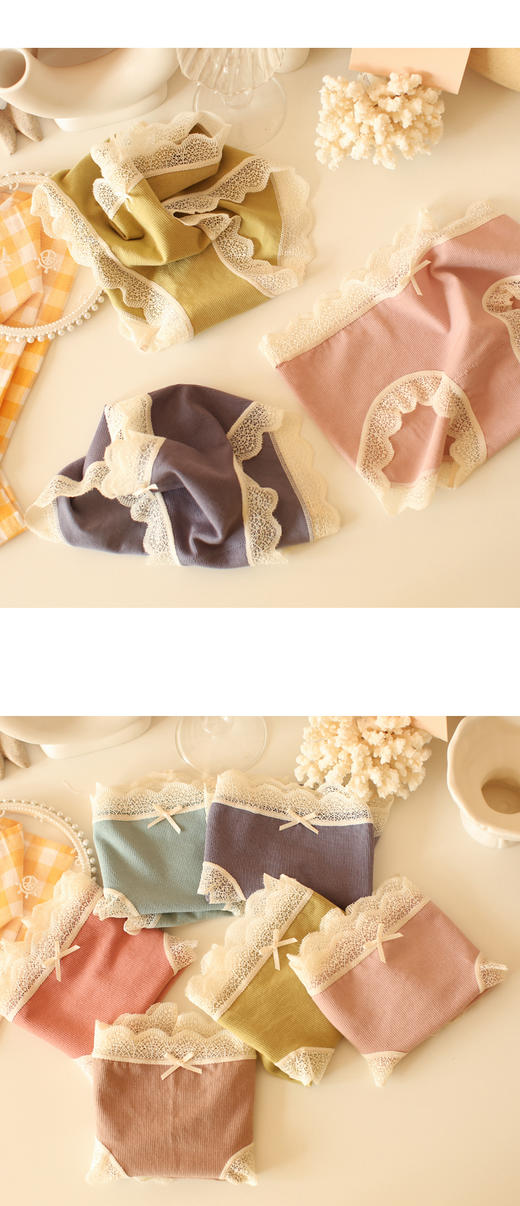 （99元/3条）蕾丝边裸氨32针内裤舒适包臀52050 商品图7