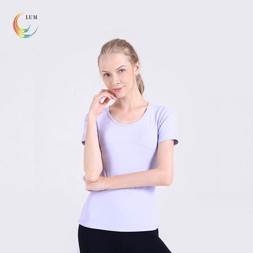LUM39052露檬瑜伽短袖锦纶面料（含胸垫） 商品图3