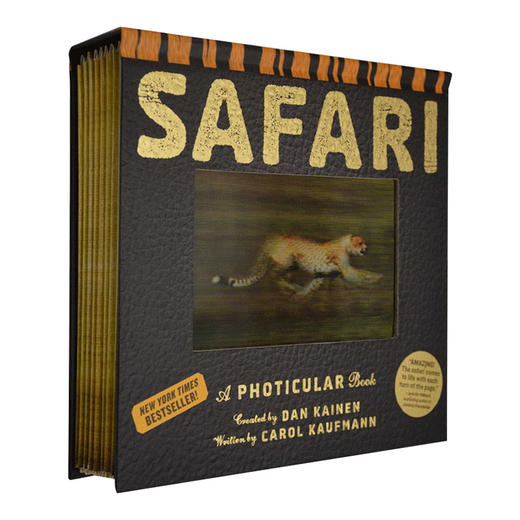 光与影视觉书系列 狩猎 3D立体动画书 英文原版 Safari A Photicular Book 会动的翻翻书 非洲草原动物 英文版英语纽约时报畅销书 商品图0