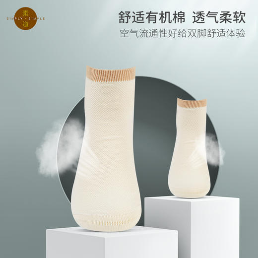 素道船袜2双装 彩棉有机种植 休闲时尚透气棉袜 男士运动棉袜 商品图4