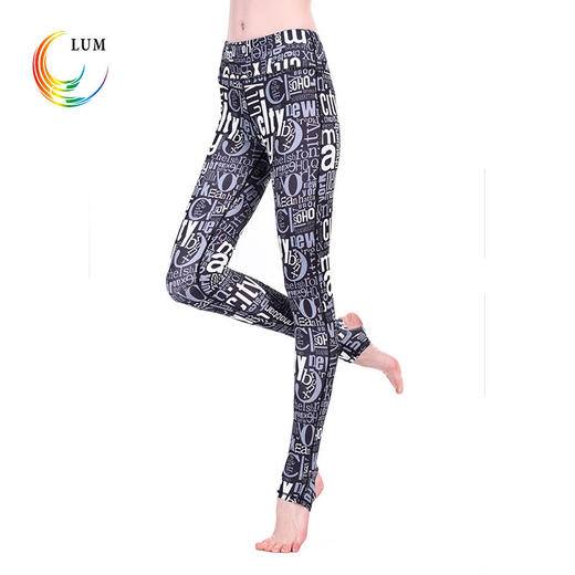 LUM8967露檬瑜伽专业瑜伽长裤印花踩脚裤 商品图3