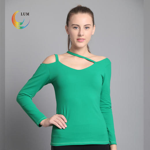 LUM8372露檬瑜伽服简约瑜珈长袖锦纶瑜伽服（含胸垫） 商品图3