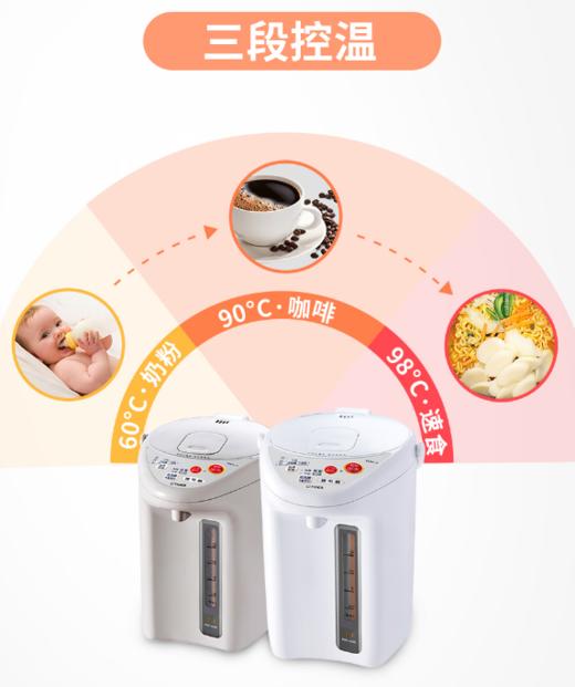 【Tiger】虎牌  微电脑烧水壶 家用保温电热水瓶3L（两色可选） 商品图3