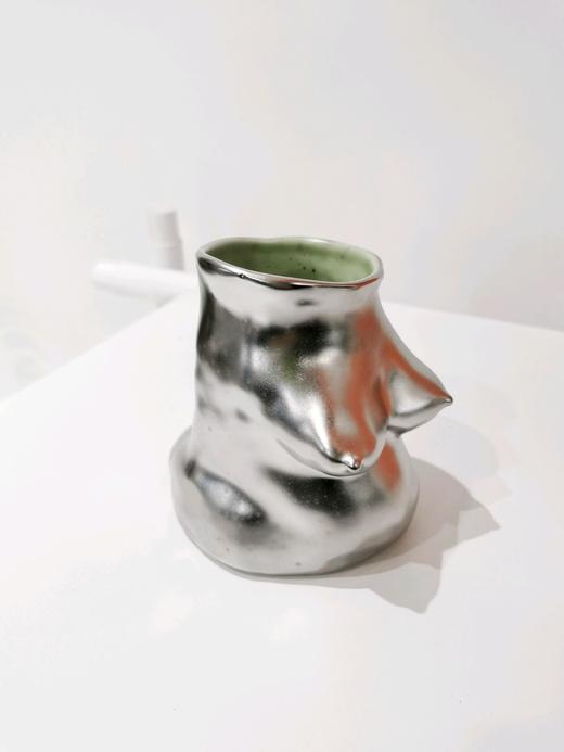 Yezi/人体手工陶瓷杯 银色 商品图3