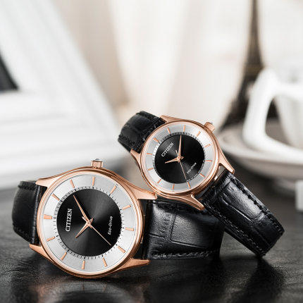 西铁城日本官方正品简约薄款钢带光动能情侣对表BJ6482-04E男表 商品图9