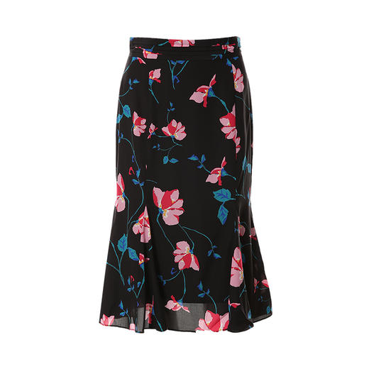 EITIE爱特爱夏季女装高腰文艺印花包臀半身裙5906611半裙 商品图5