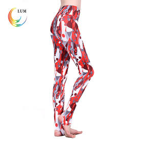 LUM8961露檬印花踩脚瑜伽裤