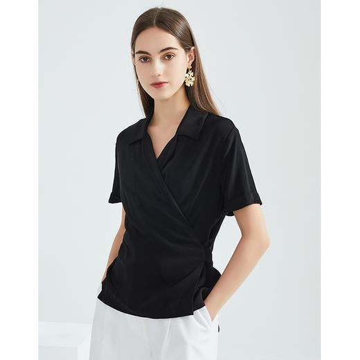 EITIE爱特爱女装夏季新款百搭修身显瘦T恤小上衣夏5913619小上衣 商品图2