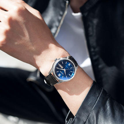 西铁城日本官方正品经典复古男机械蓝盘情侣对表NY4050-03LB 商品图2