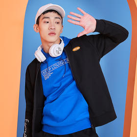 卡尔美运动休闲夹克春秋男针织开衫外套纯色拉链茄克上衣