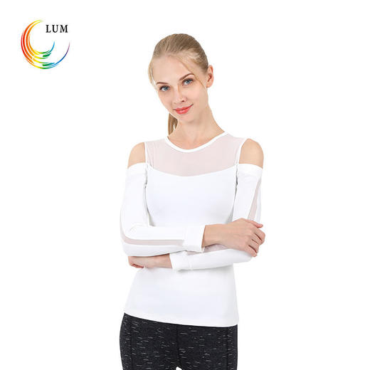 LUM9356露檬瑜伽服拼网长袖 商品图5