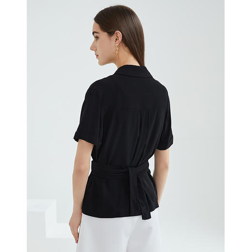 EITIE爱特爱女装夏季新款百搭修身显瘦T恤小上衣夏5913619小上衣 商品图4