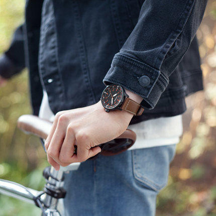 西铁城日本官方正品光动能休闲皮带男表BM7395-11E 商品图3