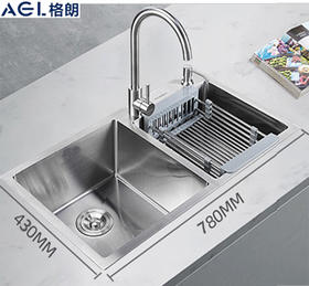 格朗 304不锈钢 手工盆 78*43cm