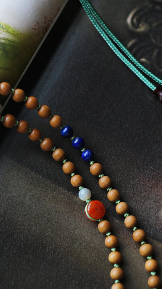 【青山特惠】原创设计-老山檀6mm*69颗配如意锁吊坠 y38 商品图4