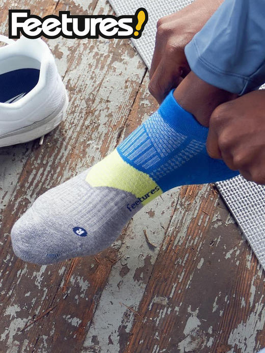 美国 FEETURES 飞鹊 减震缓冲运动跑步袜 商品图3
