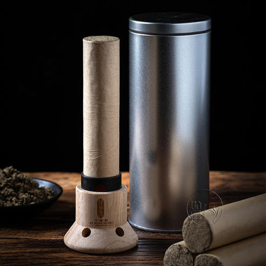 【亲朋体验套装】凤栖梧桐 ||艾融融纯艾绒艾条梧桐体验单筒装家庭分享微烟艾条2包共6支自助艾灸大椎 商品图2