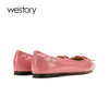 westory女鞋2021春季新款牛皮一脚蹬豆豆鞋平底奶奶鞋W21AE53071 商品缩略图3