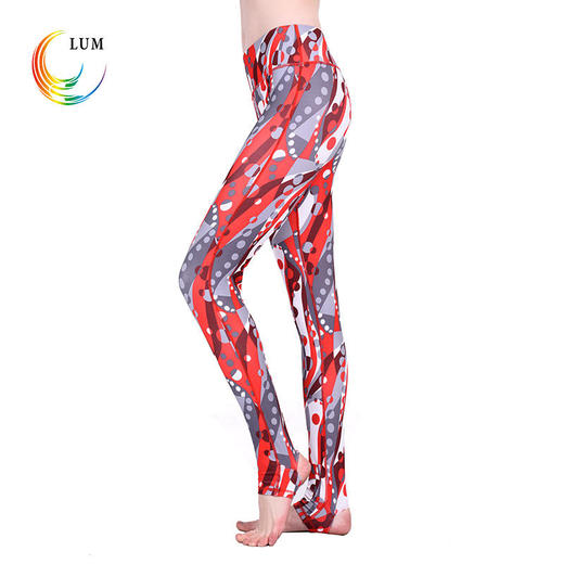 LUM8961露檬印花踩脚瑜伽裤 商品图2