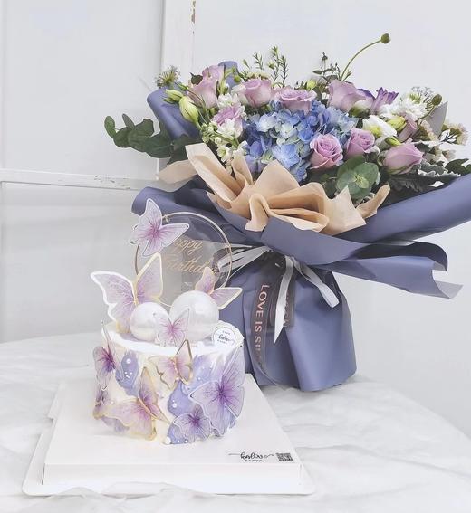 紫色蝴蝶珍珠蛋糕 商品图2