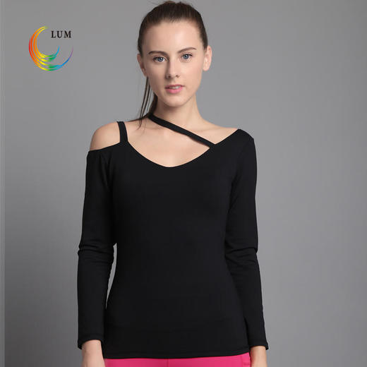 LUM8372露檬瑜伽服简约瑜珈长袖锦纶瑜伽服（含胸垫） 商品图2