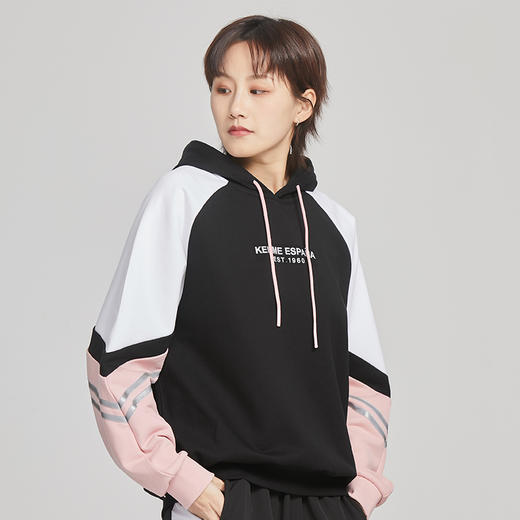 卡尔美运动休闲卫衣春秋款男女中性套头衫拼接针织上衣 商品图0