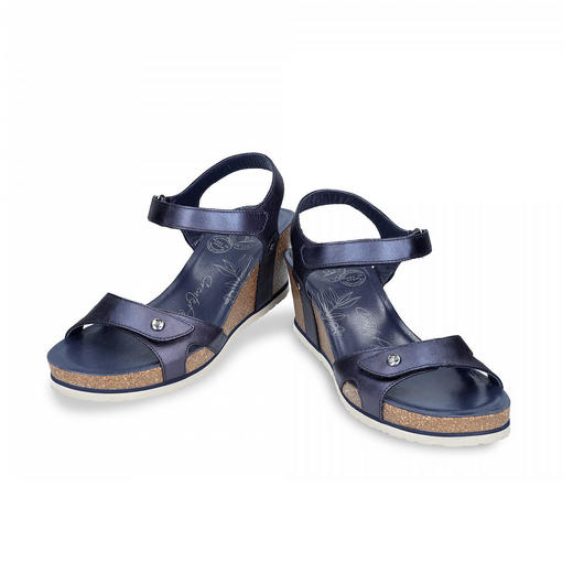 #断码特价40码#西班牙原产超舒适女士皮凉鞋海蓝色JSB4（超轻款） 商品图1