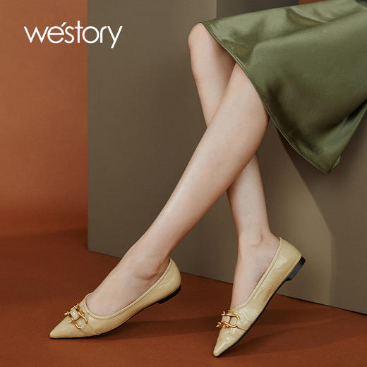 westory2020新款浅口单鞋女平底舒适百搭W20CE70011 商品图1
