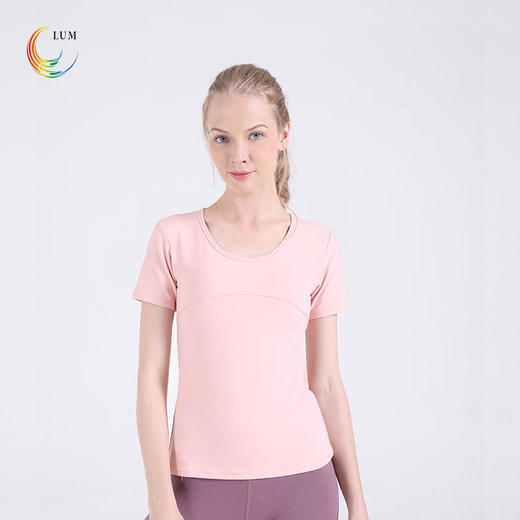 LUM39052露檬瑜伽短袖锦纶面料（含胸垫） 商品图0