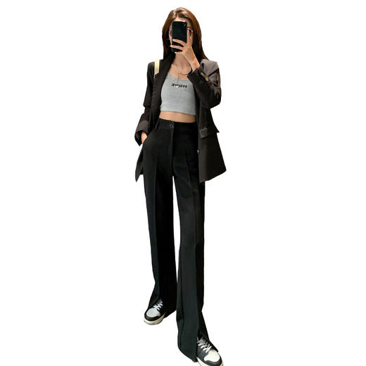 【服饰鞋包】西装前开叉长裤女士西库正装裤 商品图3