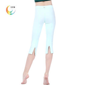 LUM79127露檬直筒开叉瑜伽七分裤