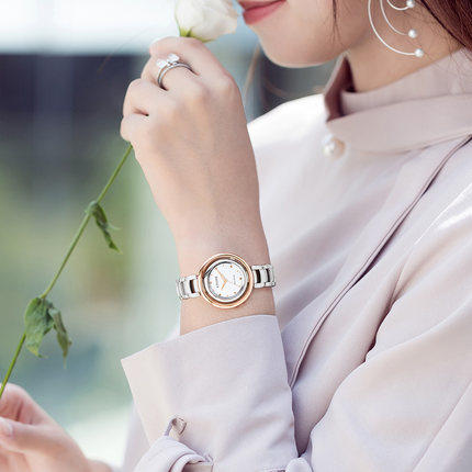 西铁城日本官方正品商务休闲潮流防水间金光动能女表EM0668-83A 商品图2