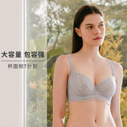 内衣女薄款夏季小流苏蕾丝性感胸罩全罩杯上托大胸显小文胸HSIA遐 商品图2