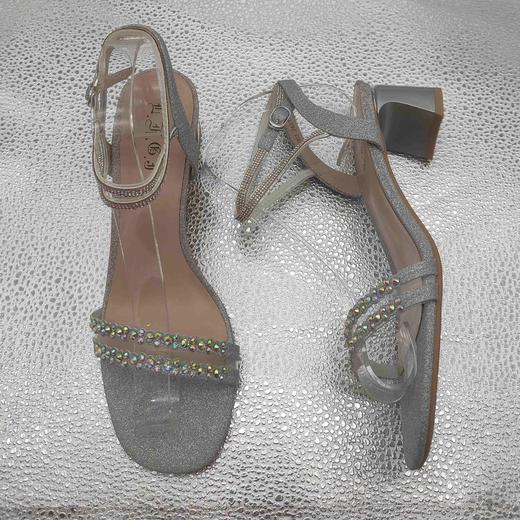 lFGJ 11803时尚水钻格力特细带中跟女凉鞋 商品图3