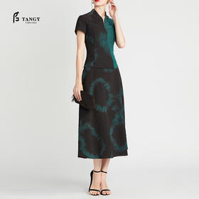 TANGY Collection天意精品莨绸香云纱真丝桑蚕丝扎染半裙
