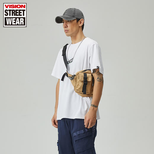 【199元任选3件】宽松版电子音乐主题手势滑板图短袖T恤V203NC1007 商品图1