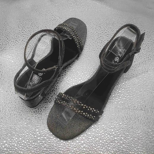 lFGJ 11803时尚水钻格力特细带中跟女凉鞋 商品图11