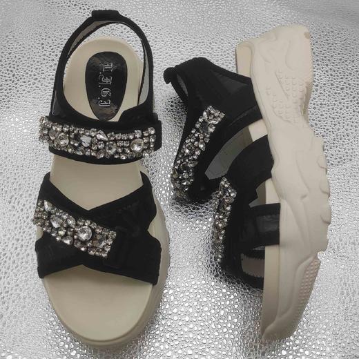 lFGJ 5217时尚厚底水钻休闲女凉鞋 商品图3