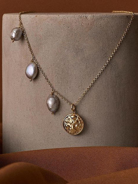 订购6周到｜Vintouch-狮子像古董硬币 珍珠 项链［意大利设计师] 商品图2