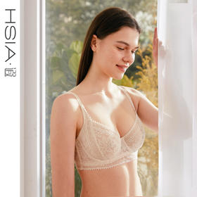 内衣女薄款夏季小流苏蕾丝性感胸罩全罩杯上托大胸显小文胸HSIA遐