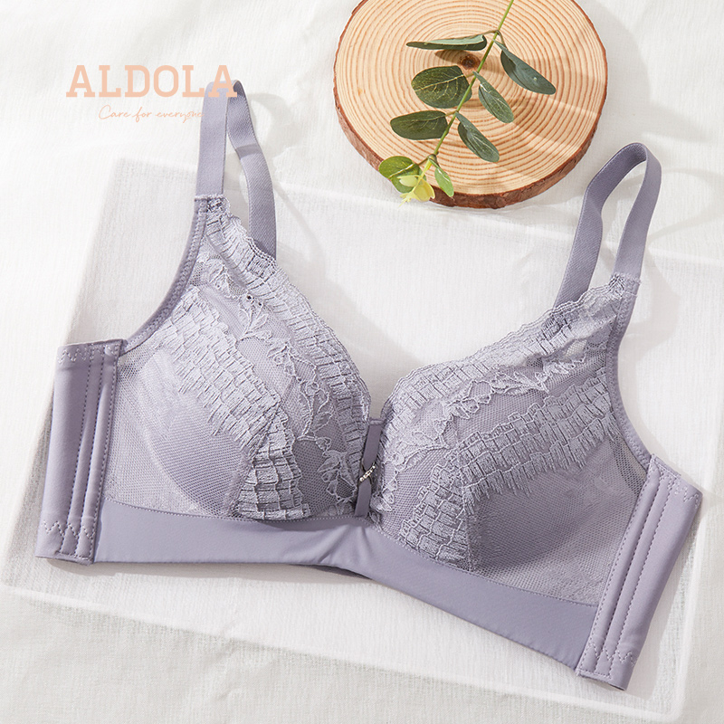 雅黛丽内衣女调整型无钢圈胸罩小胸平胸聚拢上托性感蕾丝文胸