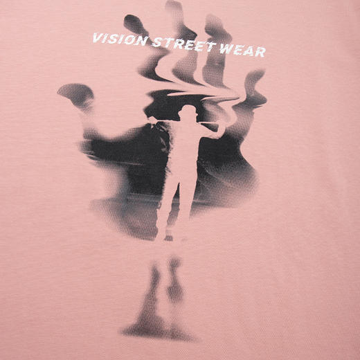 【199元任选3件】Vison宽松版落肩恐怖片主题印花短袖T恤V203NC9002 商品图4