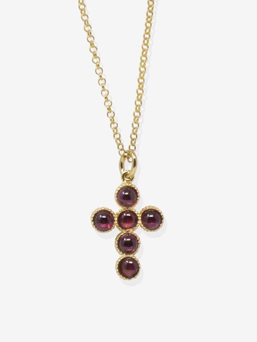 订购6周到｜Vintouch-Hope-十字 红榴石 项链［意大利设计师] 商品图1