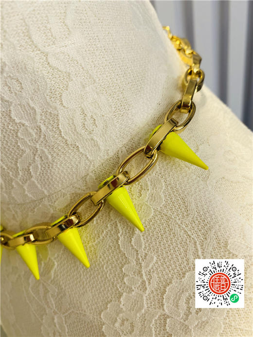 限量版本頸鏈淡金襯螢光黃釘！ 商品图3