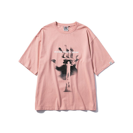 【199元任选3件】Vison宽松版落肩恐怖片主题印花短袖T恤V203NC9002 商品图5