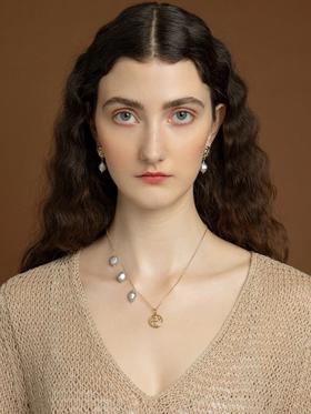 订购6周到｜Vintouch-狮子像古董硬币 珍珠 项链［意大利设计师]