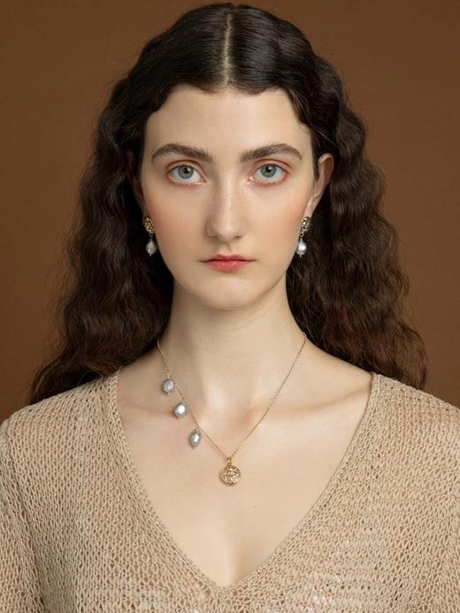 订购6周到｜Vintouch-狮子像古董硬币 珍珠 项链［意大利设计师] 商品图0