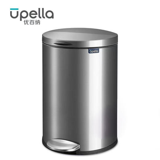 优百纳骑士系列北欧创意不锈钢垃圾桶 家用脚踏式带盖大号 厨房卧室客厅 商品图2