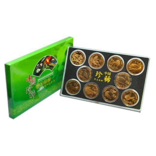 中国珍稀野生动物纪念币套装（全套十枚） 商品图1