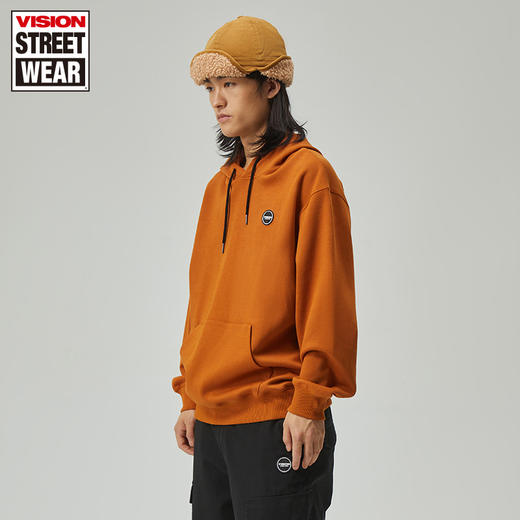 VISION连帽套头卫衣男女同款涂鸦LOGO字体舒适上装V203NB2003 商品图1